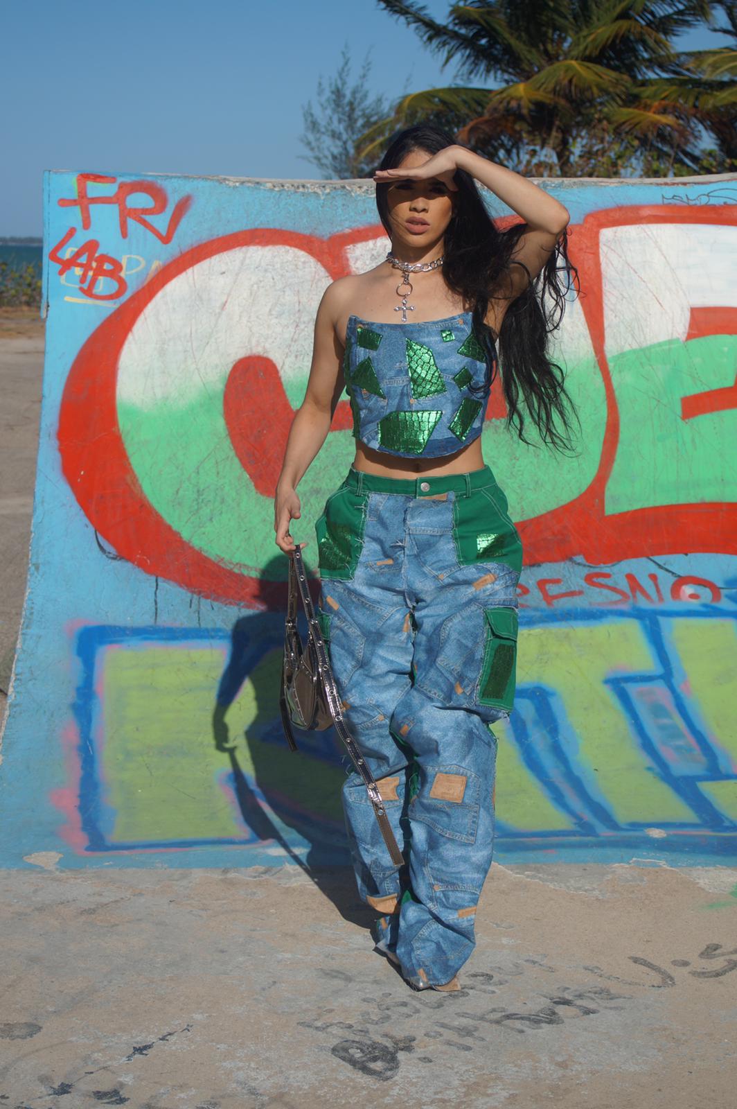 SET DENIM LUCKY CORSET 🍀